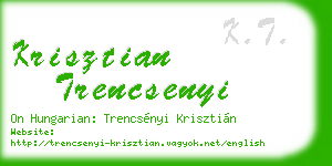 krisztian trencsenyi business card
