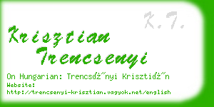 krisztian trencsenyi business card